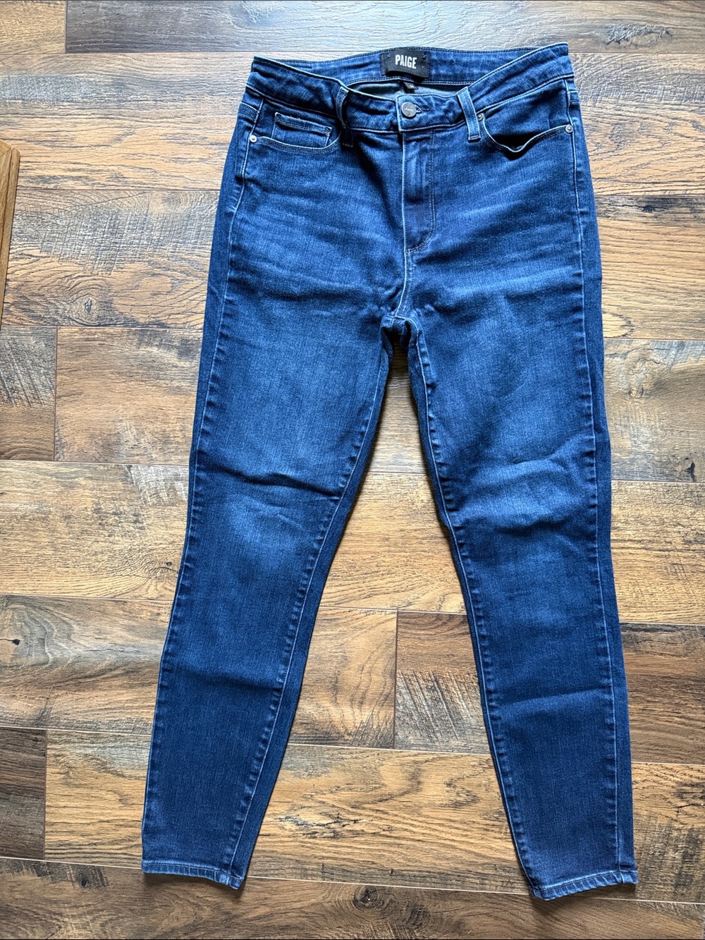 PAIGE Blue Skinny High-Rise Stretch Jeans